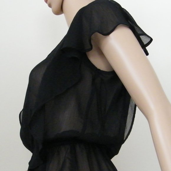 Miley Cyrus Maz Azria Shear Ruffled L #MM567700 - Picture 8 of 12